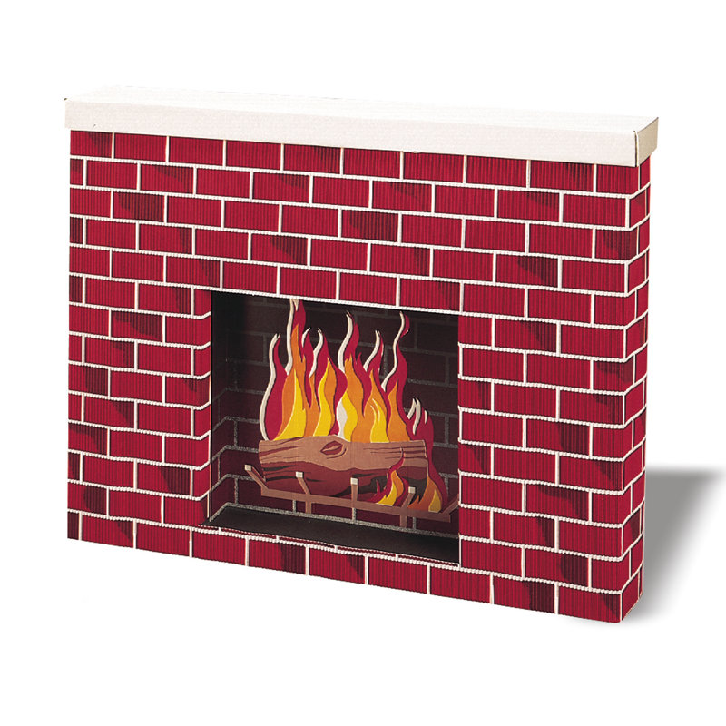 Pacon Creative Products Corrugated Fireplace Bulletin Board Cut Out